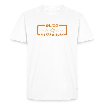 Gift Guido - Men's Premium Organic T-Shirt - white - Front - Nico (187cm)