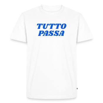 tutto passa - T-shirt Premium bio Homme - blanc - Devant - Nico (187cm)