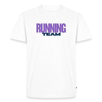 Équipe de course - T-shirt Premium bio Homme - blanc - Devant - Nico (187cm)