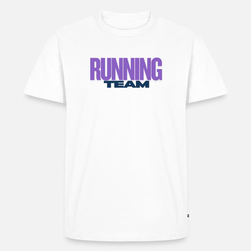 Running Team - Männer Premium Bio T-Shirt - Weiß