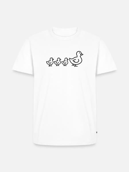Duck Family - Men's Premium Organic T-Shirt - white