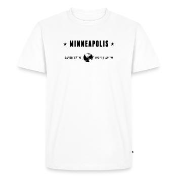 Minneapolis Minnesota Coordinates Planet Earth - Men's Premium Organic T-Shirt - white - Front - Nico (187cm)