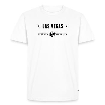 Las Vegas Nevada Coordinates Globe - Men's Premium Organic T-Shirt - white - Front - Nico (187cm)
