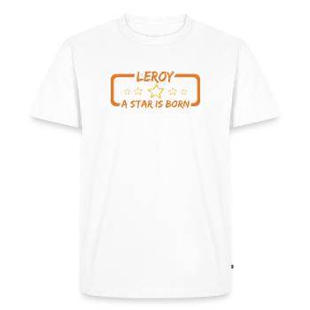 Leroy en cadeau - T-shirt Premium bio Homme - blanc - Devant - Nico (187cm)