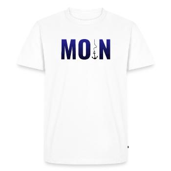 Bonjour - T-shirt Premium bio Homme - blanc - Devant - Nico (187cm)