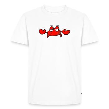 Crabe indifférent - T-shirt Premium bio Homme - blanc - Devant - Nico (187cm)
