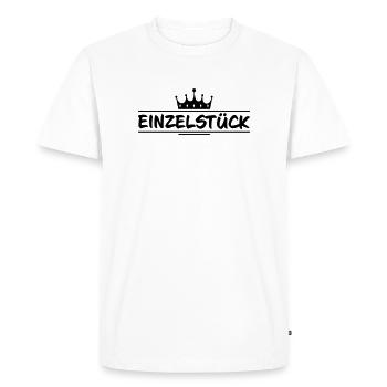 Einzelstück Krone - Männer Premium Bio T-Shirt - Weiß - Vorne - Nico (187cm)