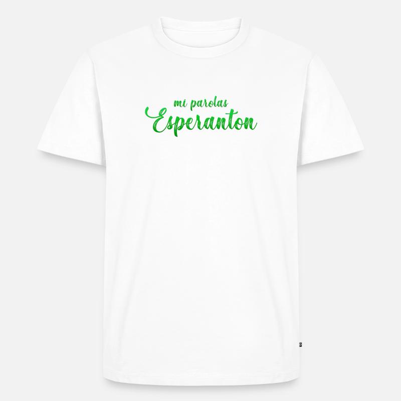 Die Parolas meines Esperanton - Männer Premium Bio T-Shirt - Weiß