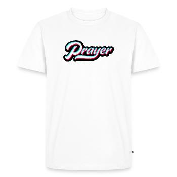 Jésus Foi Christ Bible Prière - T-shirt Premium bio Homme - blanc - Devant - Nico (187cm)