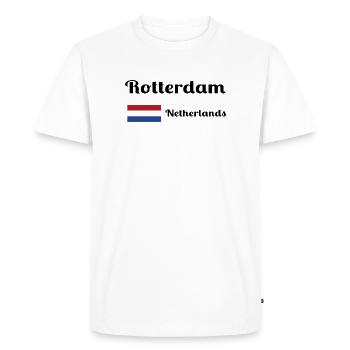 Rotterdam Pays-Bas - Imprimés élégants - T-shirt Premium bio Homme - blanc - Devant - Nico (187cm)