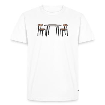 Illustration d’ensemble de salle à manger contemporain - T-shirt Premium bio Homme - blanc - Devant - Nico (187cm)