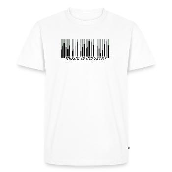 music is industry - Men's Premium Organic T-Shirt - white - Front - Nico (187cm)