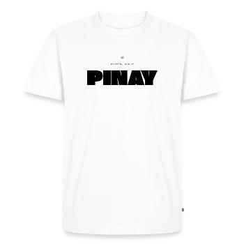 Mixte mais double – Déclaration de diversité de Pinay - T-shirt Premium bio Homme - blanc - Devant - Nico (187cm)