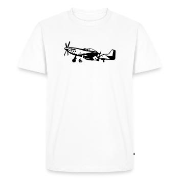 P-51 - T-shirt Premium bio Homme - blanc - Devant - Nico (187cm)
