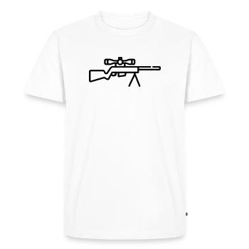 Sniper - T-shirt Premium bio Homme - blanc - Devant - Nico (187cm)
