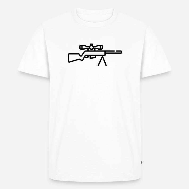 Scharfschütze - Männer Premium Bio T-Shirt - Weiß