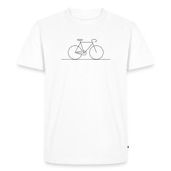 Modern Bicycle Line Art Silhouette - Men's Premium Organic T-Shirt - white - Front - Nico (187cm)