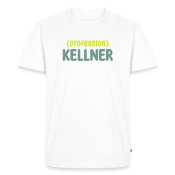 Waiter - Men's Premium Organic T-Shirt - white - Front - Nico (187cm)
