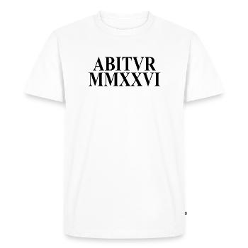 Abitur 2026 - Abitur - Chiffres romains - Latin - T-shirt Premium bio Homme - blanc - Devant - Nico (187cm)