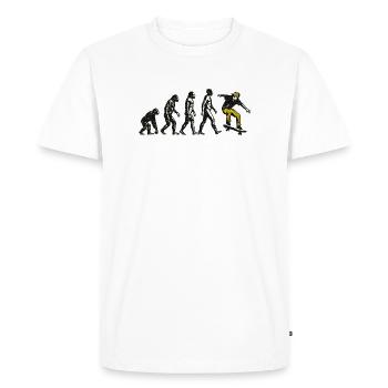 Evolution Skateboarder – Grunge Skate Design - Men's Premium Organic T-Shirt - white - Front - Nico (187cm)
