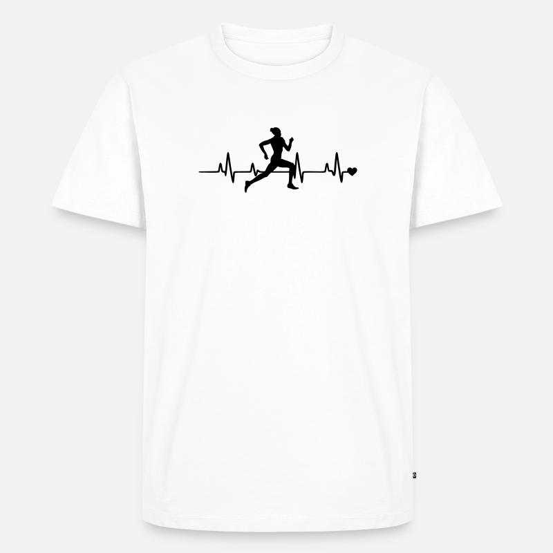 Laeuferin - Männer Premium Bio T-Shirt - Weiß