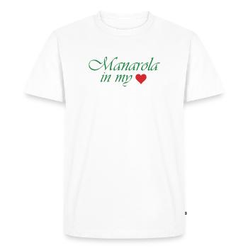 Manarola dans mon cœur - T-shirt Premium bio Homme - blanc - Devant - Nico (187cm)