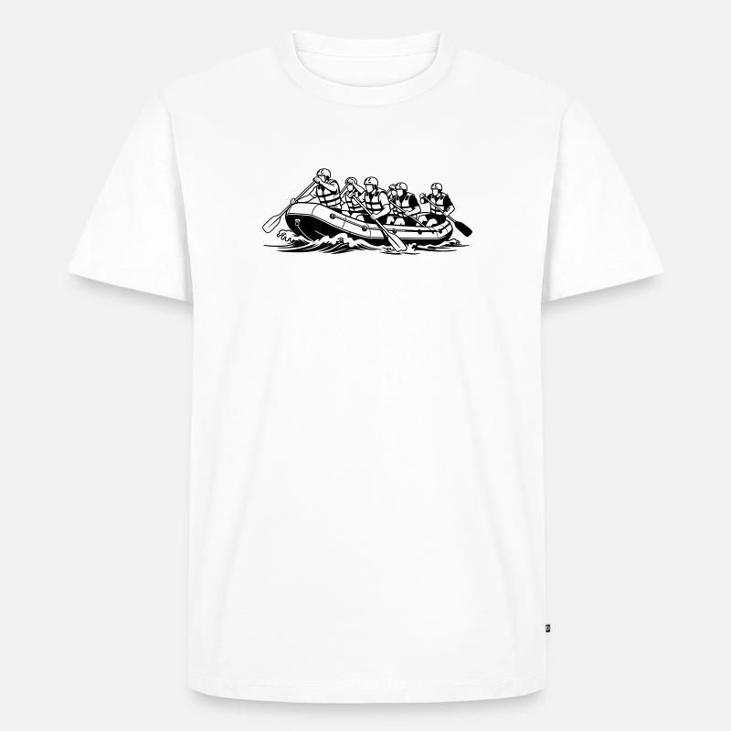 Rafting - Männer Premium Bio T-Shirt - Weiß
