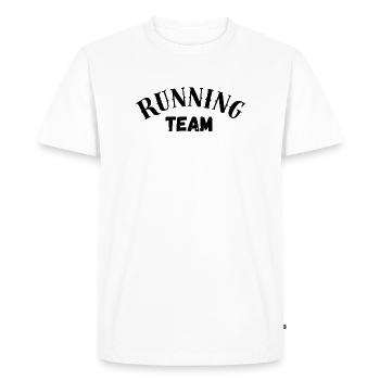 Équipe de course - T-shirt Premium bio Homme - blanc - Devant - Nico (187cm)