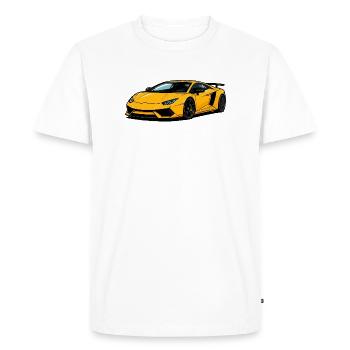 Speedster Supercar jaune - T-shirt Premium bio Homme - blanc - Devant - Nico (187cm)