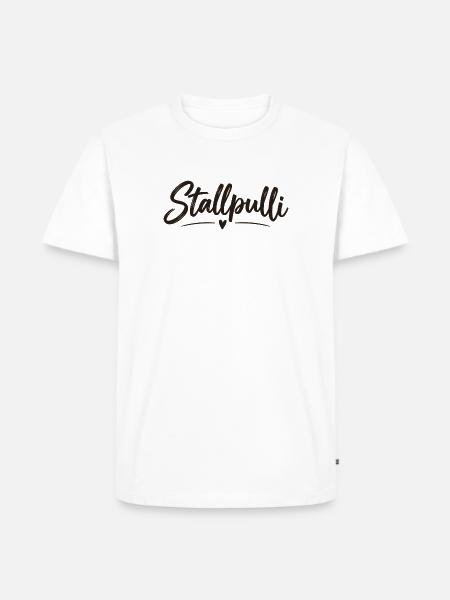 Stallpulli - Pferd - Reiterin - Stall - Pullover - Männer Premium Bio T-Shirt - Weiß