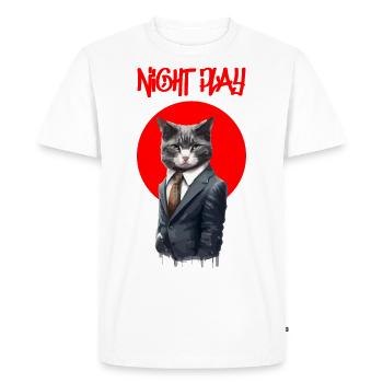 Night play - T-shirt Premium bio Homme - blanc - Devant - Nico (187cm)