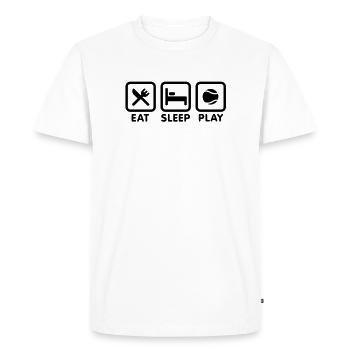Eat Sleep Play Tennis - T-shirt Premium bio Homme - blanc - Devant - Nico (187cm)