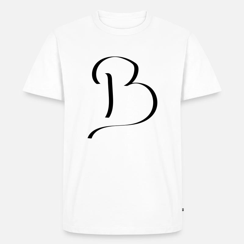 b - Männer Premium Bio T-Shirt - Weiß