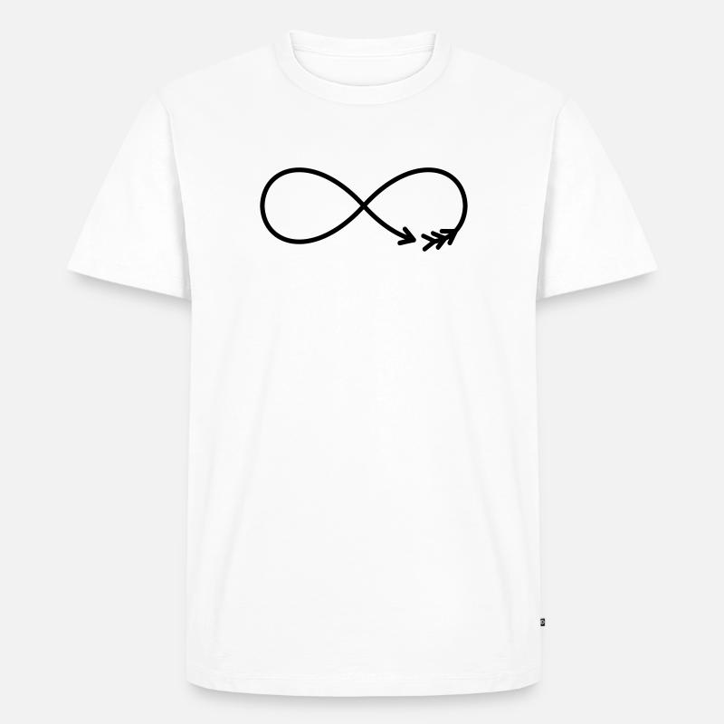 Unendlichkeitszeichen Pfeil Geschenk Liebe - Männer Premium Bio T-Shirt - Weiß