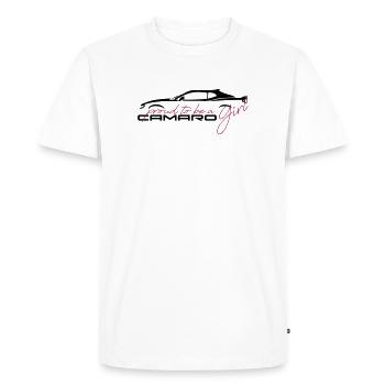 Camaro6 fière - T-shirt Premium bio Homme - blanc - Devant - Nico (187cm)