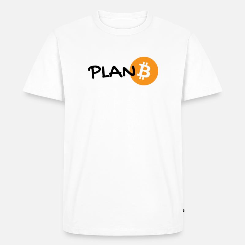 plan B - bitcoin Plan Bitcoin - Hoodl  - Männer Premium Bio T-Shirt - Weiß