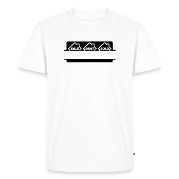 Maison vendue à louer - T-shirt Premium bio Homme - blanc - Devant - Nico (187cm)