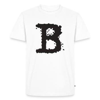 B - Men's Premium Organic T-Shirt - white - Front - Nico (187cm)