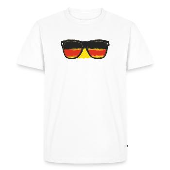 Lunettes de soleil Drapeau de l’Allemagne - T-shirt Premium bio Homme - blanc - Devant - Nico (187cm)