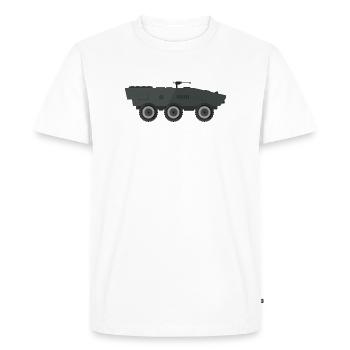 Char militaire - T-shirt Premium bio Homme - blanc - Devant - Nico (187cm)