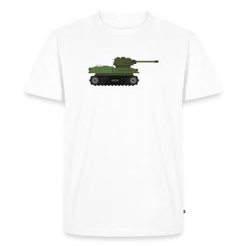Char militaire - T-shirt Premium bio Homme - blanc - Devant - Nico (187cm)