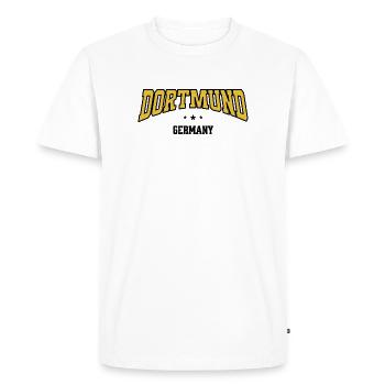 Conception de la police courbe Dortmund - T-shirt Premium bio Homme - blanc - Devant - Nico (187cm)