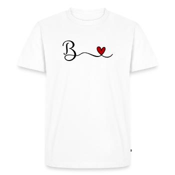 b - Men's Premium Organic T-Shirt - white - Front - Nico (187cm)