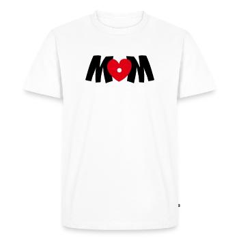 Maman Cœur - T-shirt Premium bio Homme - blanc - Devant - Nico (187cm)