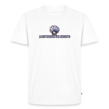 Mermaid at Heart Shell Emblem - Men's Premium Organic T-Shirt - white - Front - Nico (187cm)