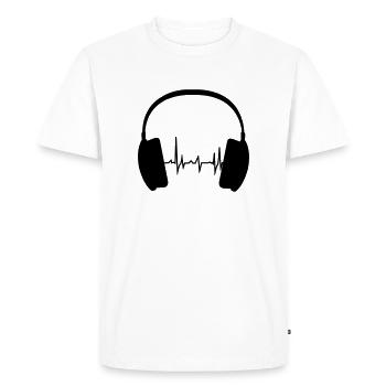 Écouteurs et Beat - T-shirt Premium bio Homme - blanc - Devant - Nico (187cm)