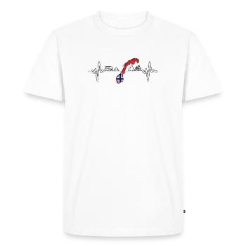 Norway Camper Norwegen Camping Design - Men's Premium Organic T-Shirt - white - Front - Nico (187cm)