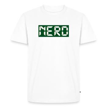 Nerd - Men's Premium Organic T-Shirt - white - Front - Nico (187cm)