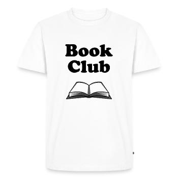 Book Club - Men's Premium Organic T-Shirt - white - Front - Nico (187cm)