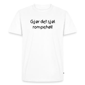 Trou du cul à faire soi-même - T-shirt Premium bio Homme - blanc - Devant - Nico (187cm)